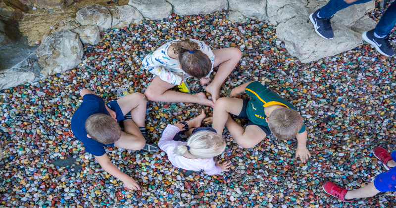 Kids doing some gem hunting